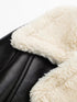 'Josselyn' Faux Fur Cropped Leather Jacket - Celes Fashion
